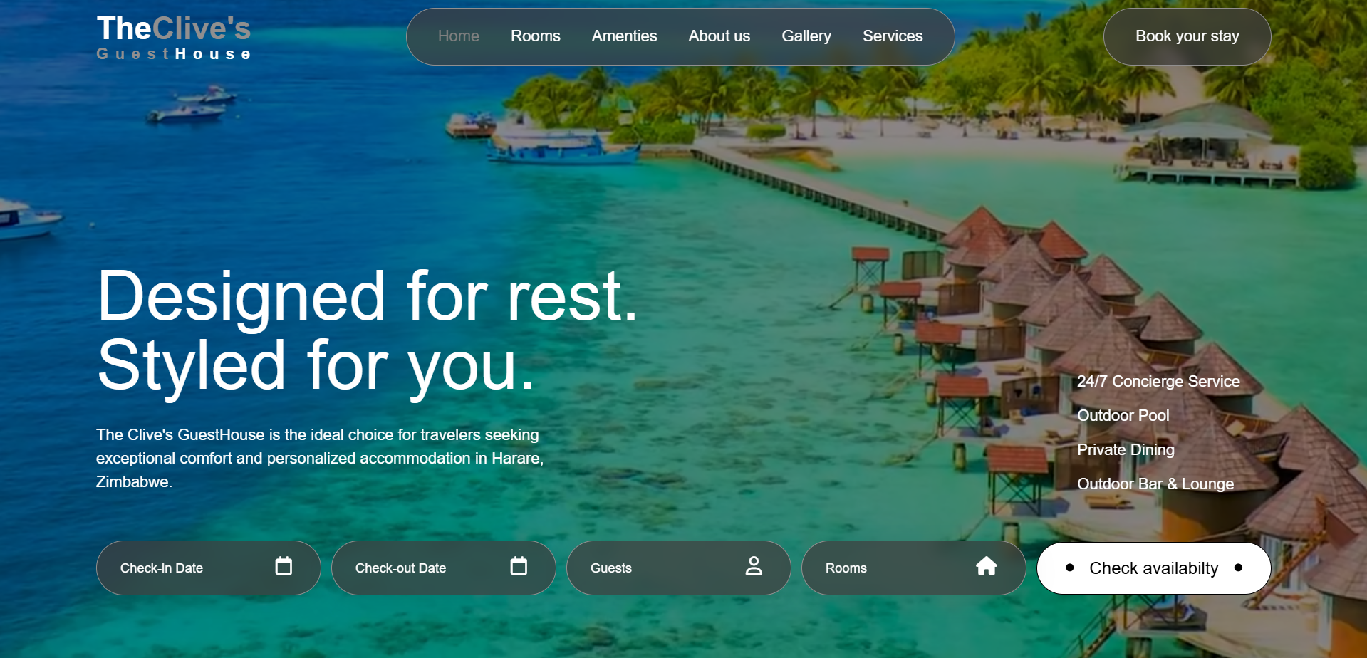 restaurent website template image